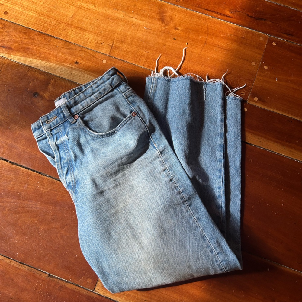 ZARA RIBCAGE WIDE LEGS